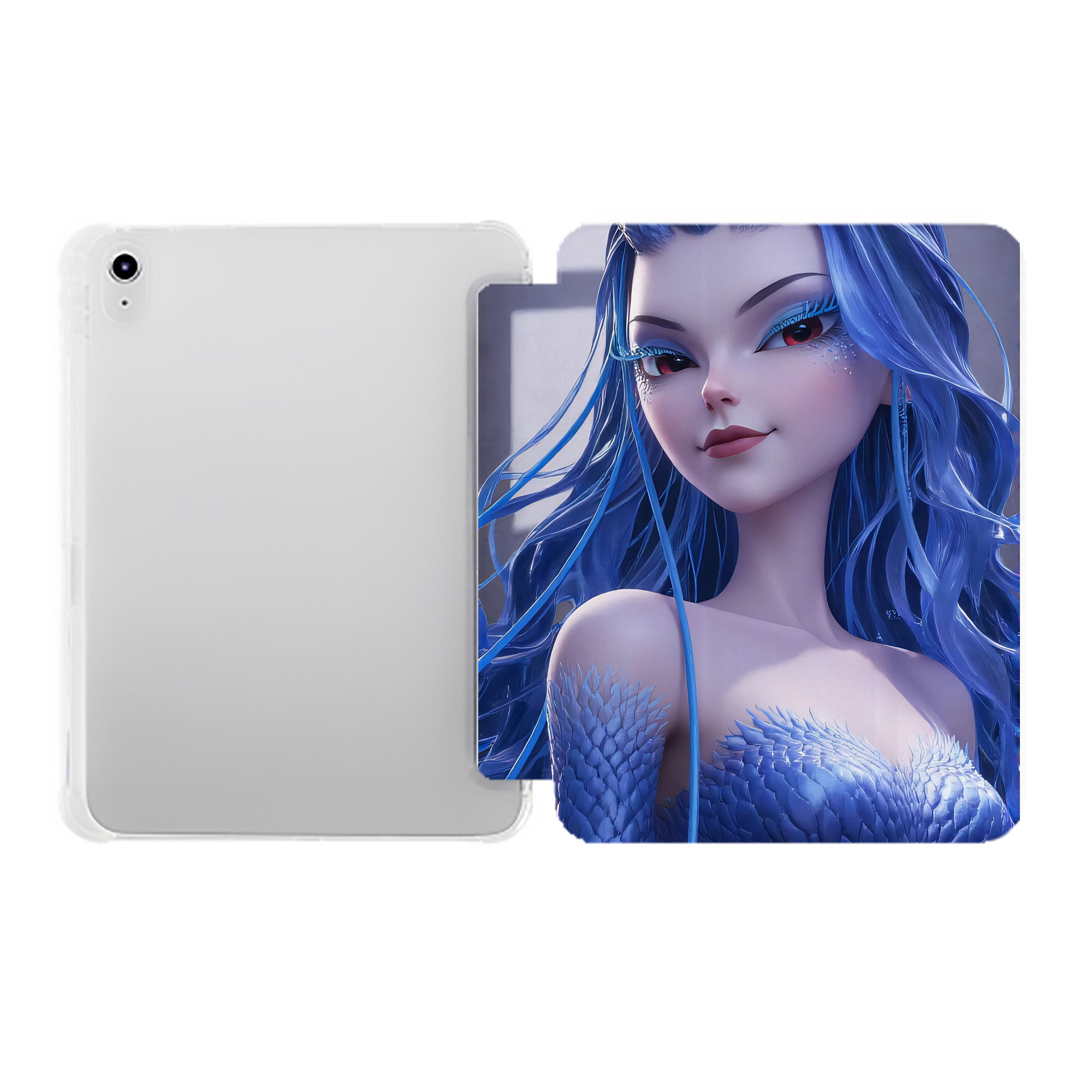 （画像用） Ne Zha 2 ナタ 魔童の大暴れ IPad ケース ペン収納付き 三つ折りスタンド PUレザー×シリコン 対応機種9.5/10.5/10.9インチ
